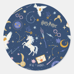 HARRY POTTER™ Sommersonnenwende-Icon-Muster Runder Aufkleber