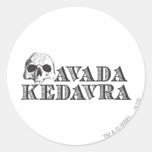 Harry Potter Spell Avada Kedavra Runder Aufkleber