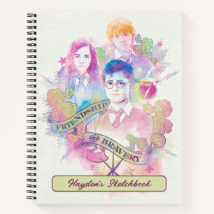 Harry Potter Spell   Harry, Hermione & Ron Sketch Notizbuch