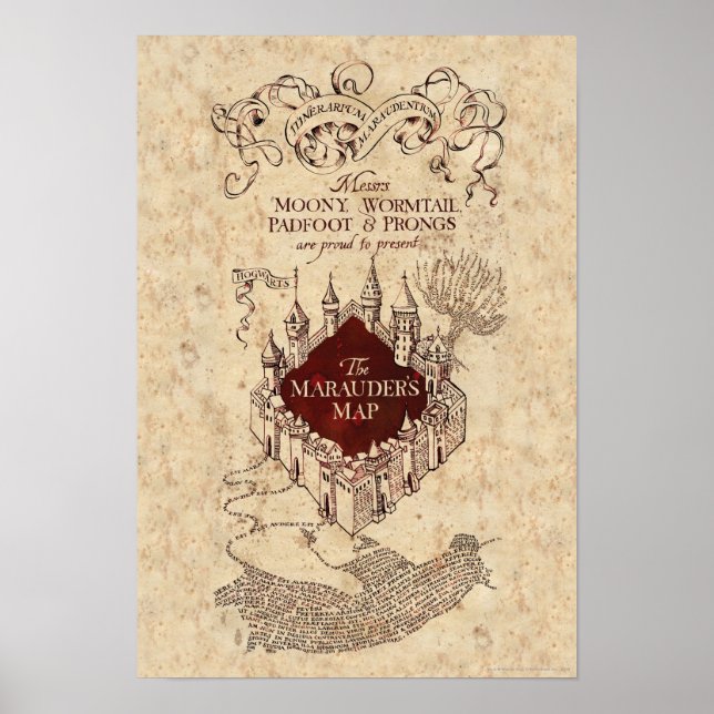 Harry Potter Spell | Marauder’s Map Poster (Vorne)