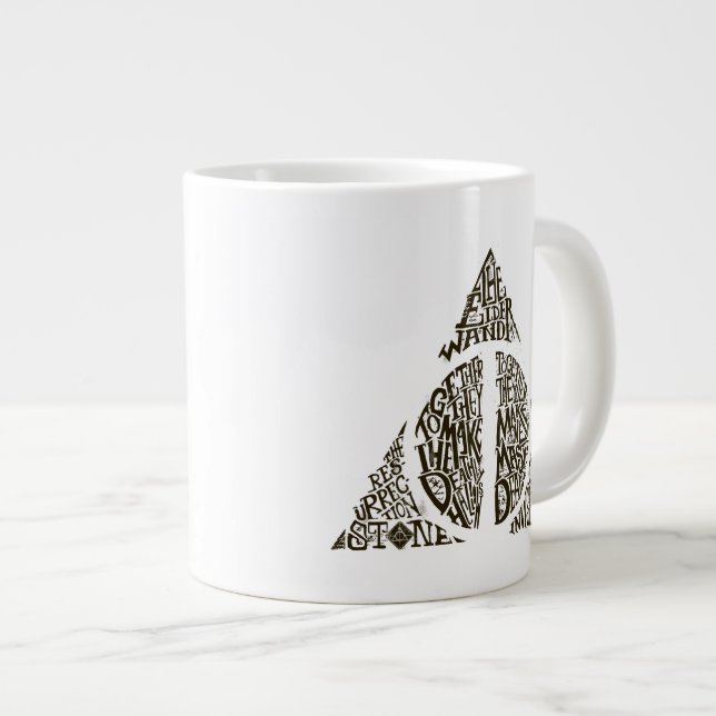 Harry Potter Spell | TOTHLY HALLOWS Typografy Gr Jumbo-Tasse (Vorderseite Rechts)