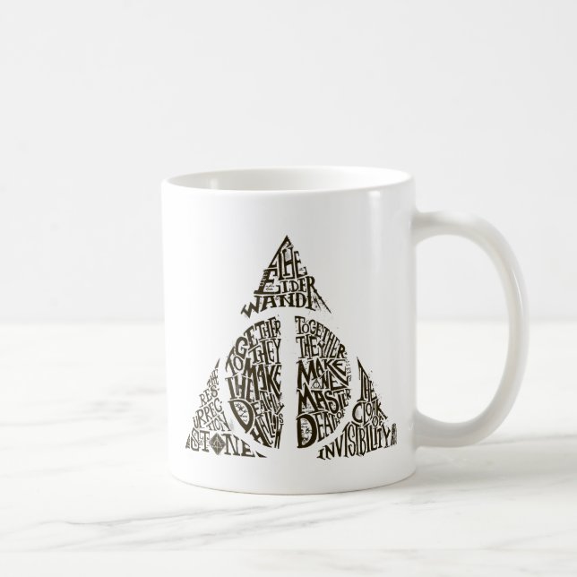 Harry Potter Spell | TOTHLY HALLOWS Typografy Gr Kaffeetasse (Rechts)
