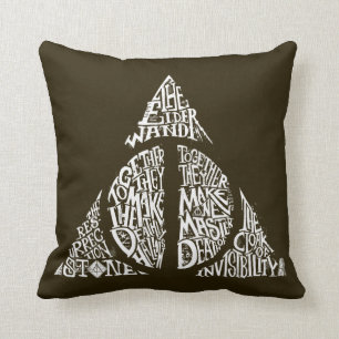 Harry Potter Spell   TOTHLY HALLOWS Typografy Gr Kissen