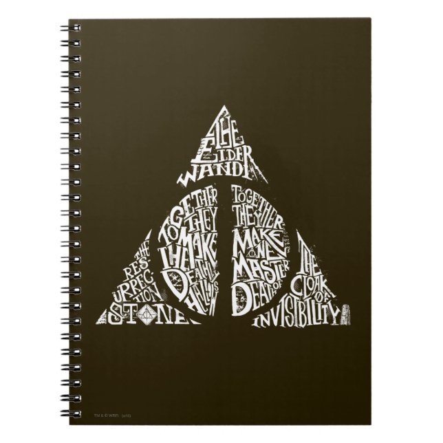 Harry Potter Spell | TOTHLY HALLOWS Typografy Gr Notizblock (Vorderseite)