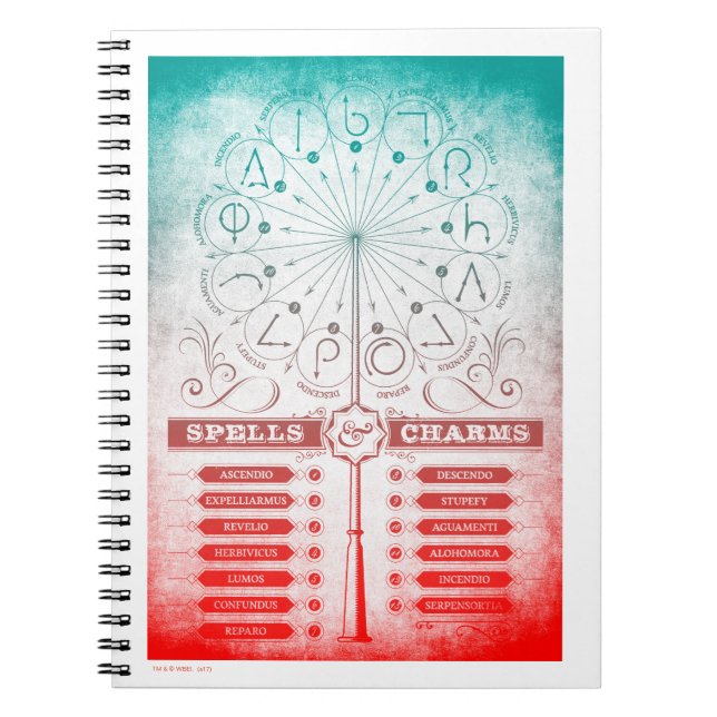 Harry Potter Spell | Wand-Instruktionstabelle Notizblock (Vorderseite)