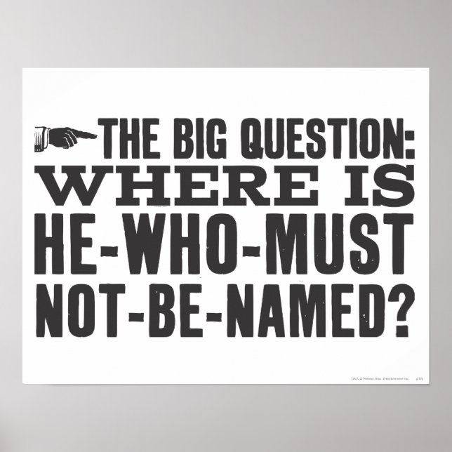 Harry Potter Spell | Wo ist Voldermort? Poster (Vorne)