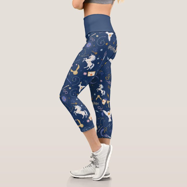 HARRY POTTER™ Summer Solstice Icon Pattern Capri Leggings (Links)