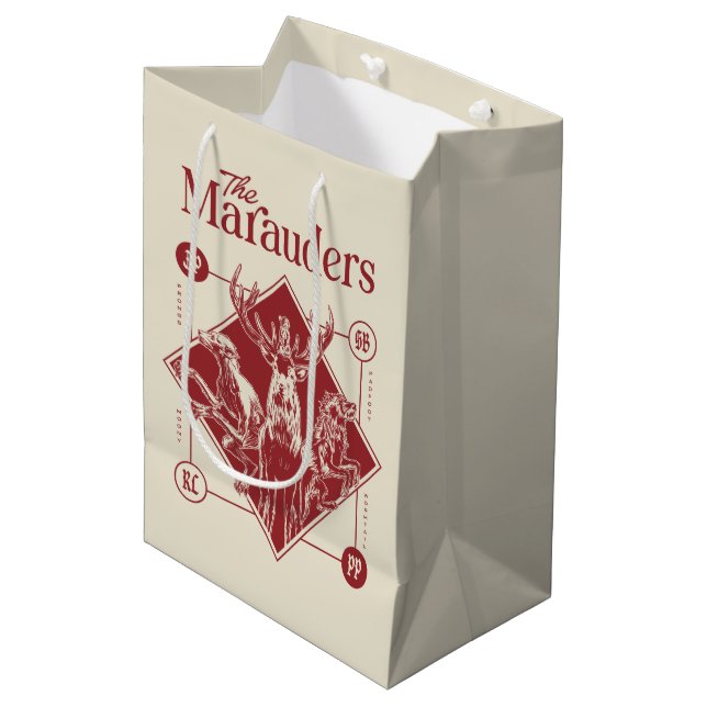 HARRY POTTER™ The Marauders Animagus Graphic Mittlere Geschenktüte (Vorderseite Schrägansicht)