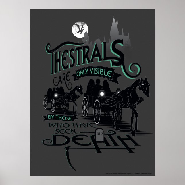 Harry Potter | Thestrals-Typografie-Grafik Poster (Vorne)