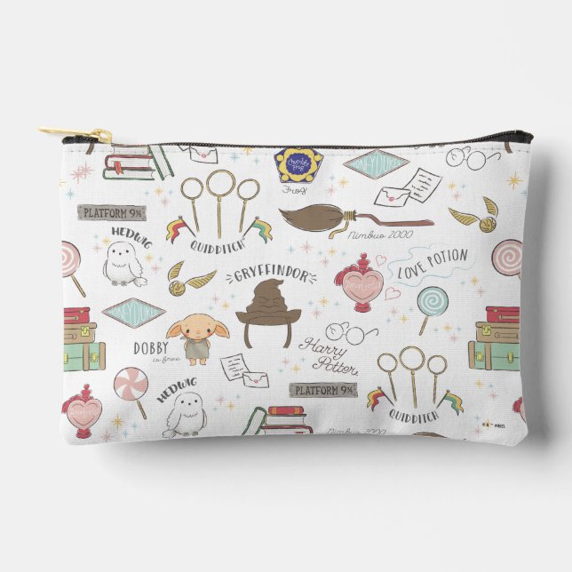 HARRY POTTER™ Tiny Magic Pattern Zubehörtasche (Vorderseite)