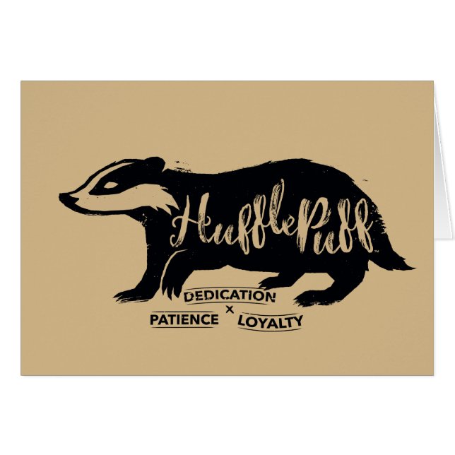 Harry Potter | Typographie de silhouette HUFLEPUFF (Devant horizontal)