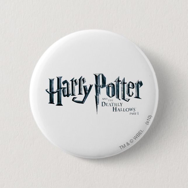 Harry Potter und das Deathly Hallows Logo 1 2 Button (Vorderseite)