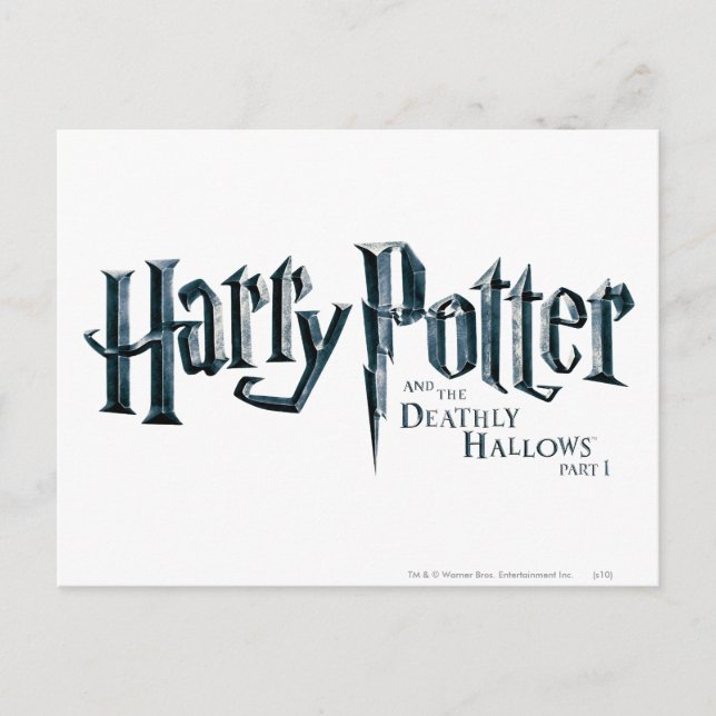 Harry Potter und das Deathly Hallows Logo 1 2 Postkarte (Vorderseite)