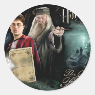 Harry Potter und Dumbledore Runder Aufkleber