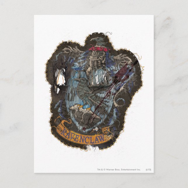 Harry Potter | Wappen Ravenclaw - zerstört Postkarte (Vorderseite)