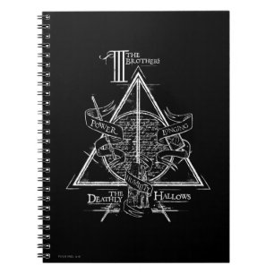 Harry Potter-Zauber   DEATHLY HALLOWS Grafik Notizblock