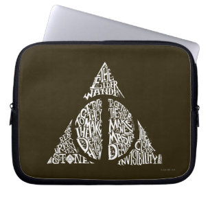 Harry Potter Zauber DEATHLY HALLOWS Typografie G Laptopschutzhülle