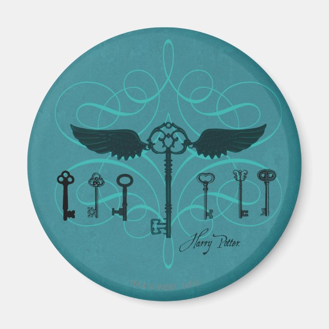 Harry-Potter-Zauber | Fliegende Schlüssel Magnet (Vorne)