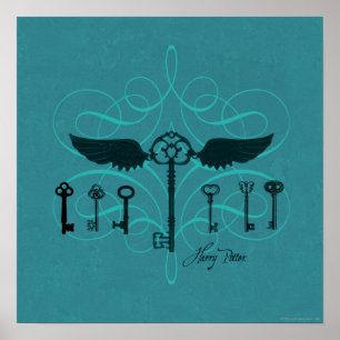 Harry-Potter-Zauber   Fliegende Schlüssel Poster