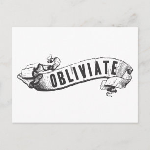 Harry Potter Zauber Obliviate Postkarte