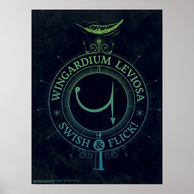 Harry-Potter-Zauber | Wingardium Leviosa Grafik Poster (Vorne)