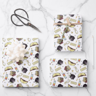 HARRY POTTER™ Zaubers- und Buchmuster Geschenkpapier Set