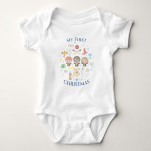 Harry Potter zum ersten Weihnachten Kreuzstich Baby Strampler