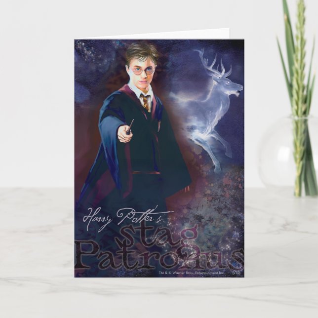 Harry Potters Hirsch-Patronus Karte (Vorderseite)