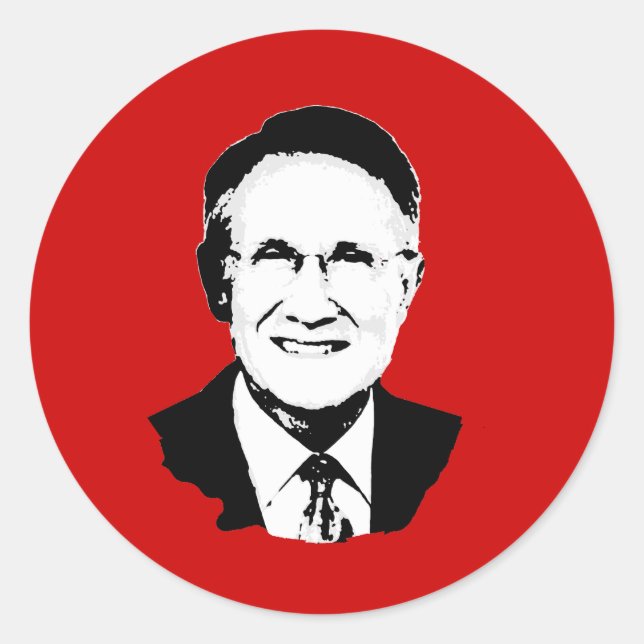 Harry Reid Runder Aufkleber (Vorderseite)
