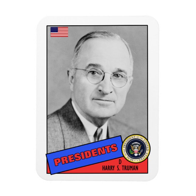 Harry S. Truman Baseball Card Magnet (Vertikal)