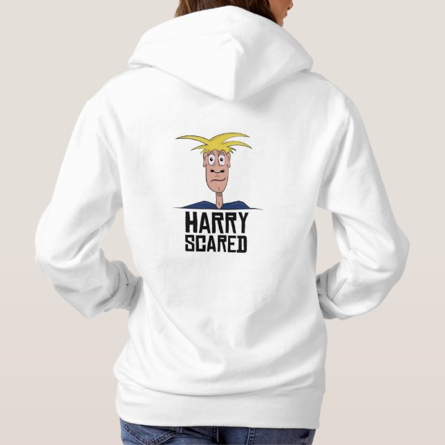 Harry Scared Women's White Hoodie (Rückseite)