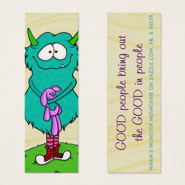 Harry the Monster, w/quote, Glückskarte (Vorne & Hinten)