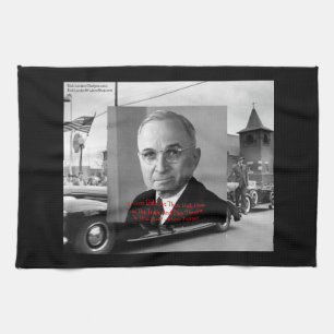 Harry Truman „Gab keine Hölle“ Weisheitszitat in d Geschirrtuch