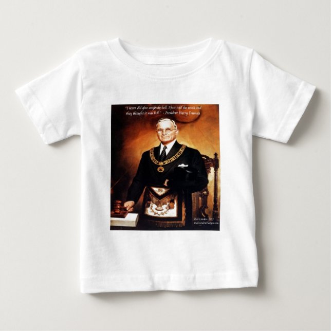 Harry Truman zitiert "hat nicht "Em Hell" Baby T-shirt (Vorderseite)