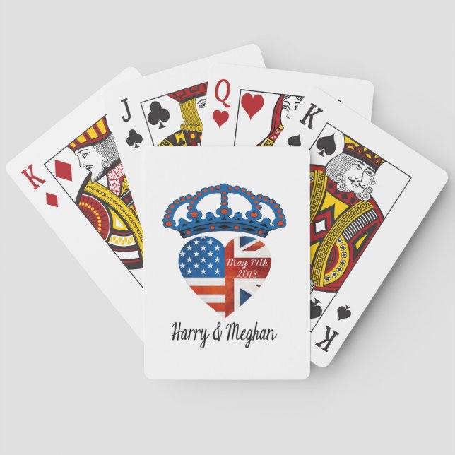 Harry u. Meghan Hochzeit, am 19. Mai 2018 Spielkarten (Rückseite)