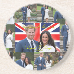 Harry und Meghan Royal Wedding Pro Foto Montage Getränkeuntersetzer