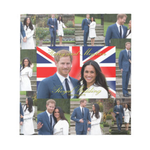 Harry und Meghan Royal Wedding Pro Foto Montage Notizblock