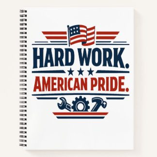 Hart arbeit Amerikanischer Stolz Labor Day Notizbuch