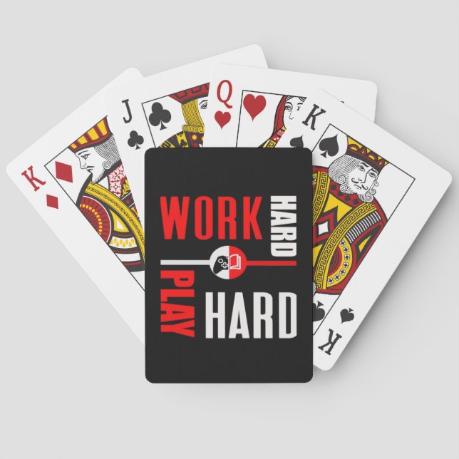 hart arbeiten, hart für die Arbeitnehmer spielen Spielkarten (Rückseite)