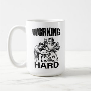 hart arbeiten kaffeetasse