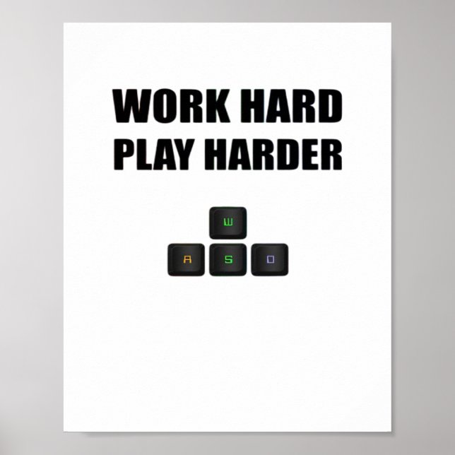 hart arbeiten - RGB Poster (Vorne)