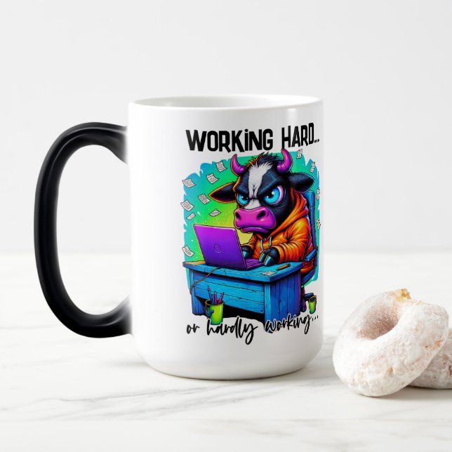 Hart arbeiten  verwandlungstasse (Mit Donut)