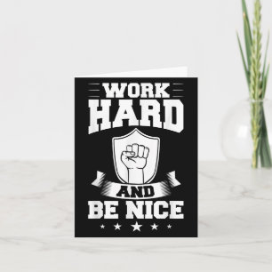 Hart arbeiten Zitate Inspiration Motivation Spruch Karte