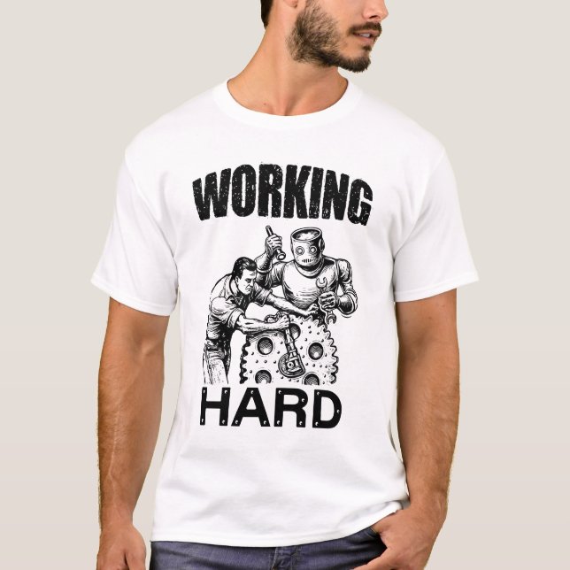 hart arbeitend T-Shirt (Vorderseite)
