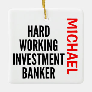 hart arbeitende Investmentbank Keramikornament
