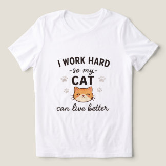Hart arbeitende Katzenliebhaberin Lustiges T-Shirt Tri-Blend Shirt