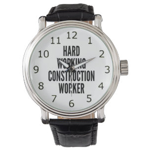 hart arbeitender Bauarbeiter Armbanduhr