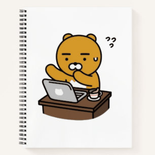 Hart arbeitender Ryan Kaffee Notizbuch