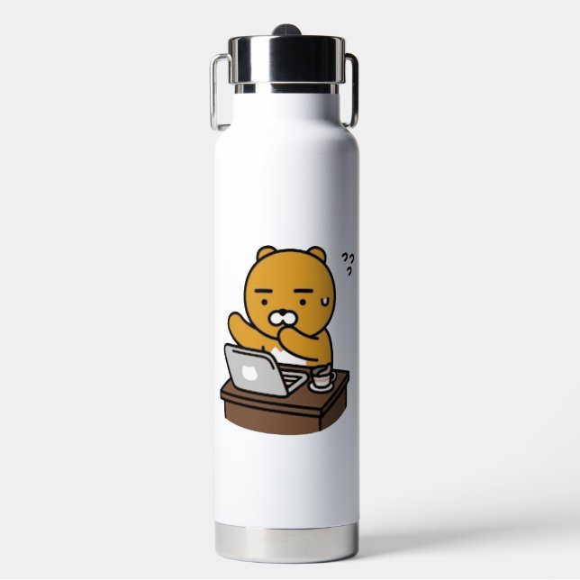 Hart arbeitender Ryan Kaffee Trinkflasche (Vorderseite)