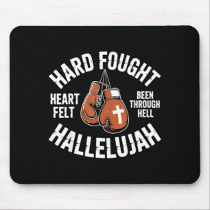 Hart erkämpfte Hallelujah Boxhandschuhe Christlich Mousepad